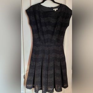 Eva Mendes New York & Company Black Floral Lace Midi Dress Size 2